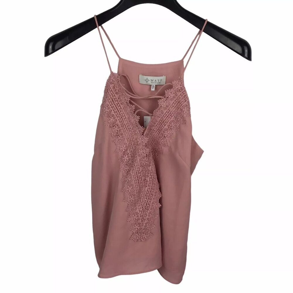 Wayf Pink Purple Tank Top Blouse